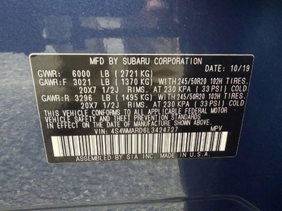 2020 Subaru Ascent Touring