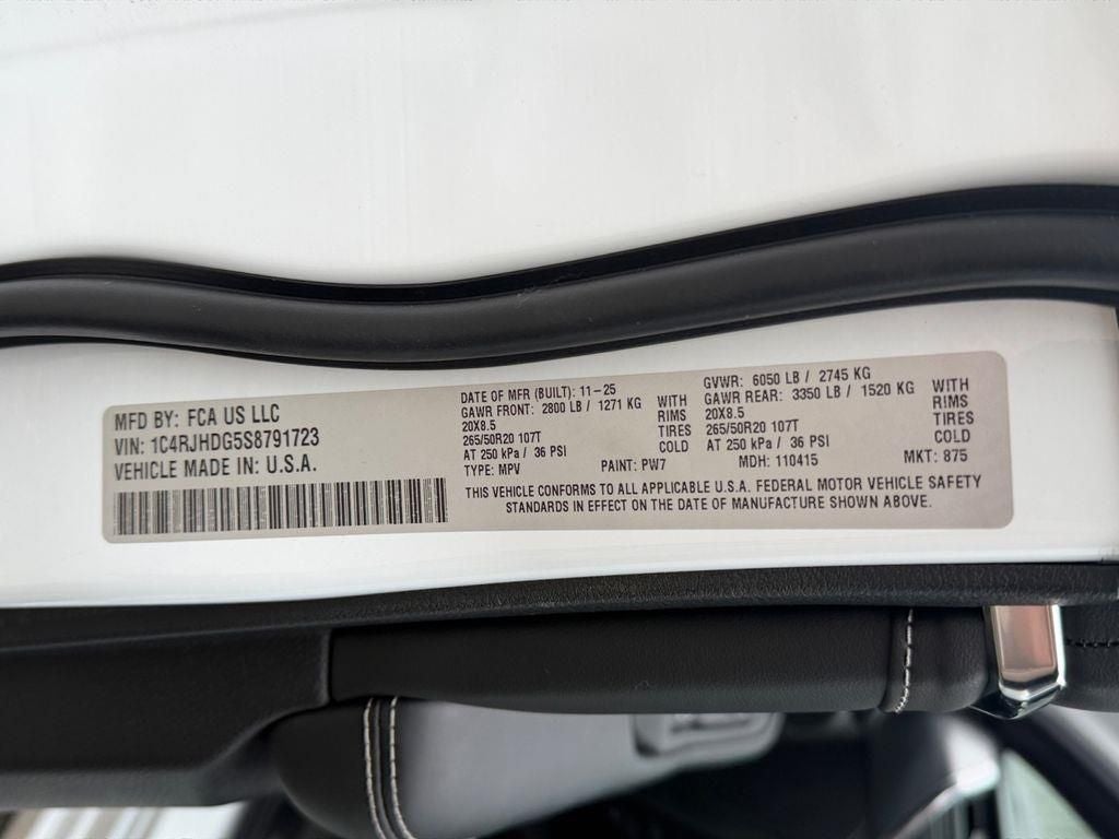 2025 Jeep Grand Cherokee GRAND CHEROKEE OVERLAND 4X4