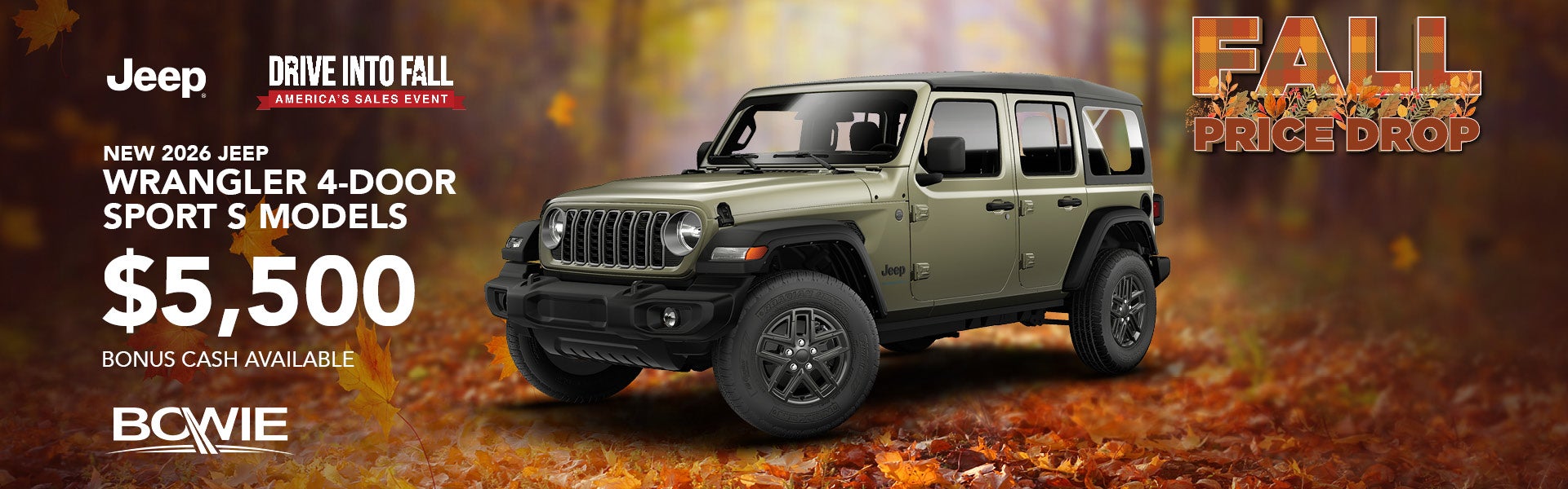 New 2026 Jeep WRANGLER 4-DOOR SPORT S Models
